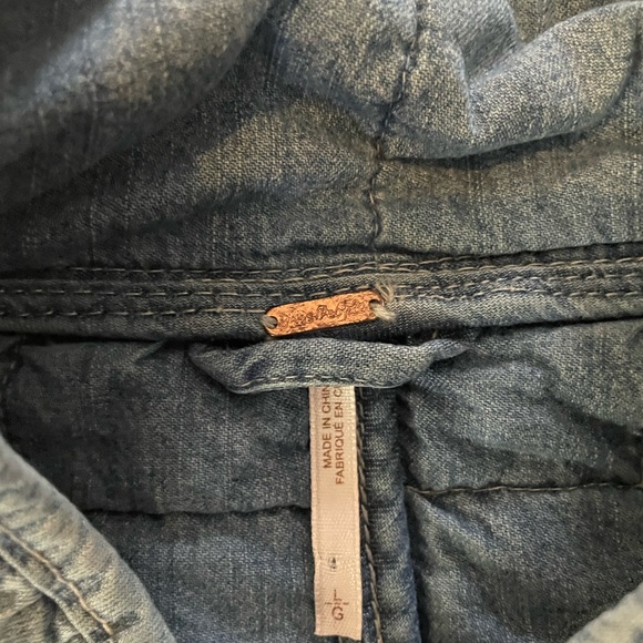 Free People Blue Quilted Puffer Jacket - Picture 2 of 12